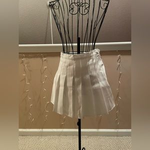 White Pleated Skirt